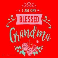 I Am One Blessed Grandma Peach Teal Floral Gift Santa Hat thumb 1