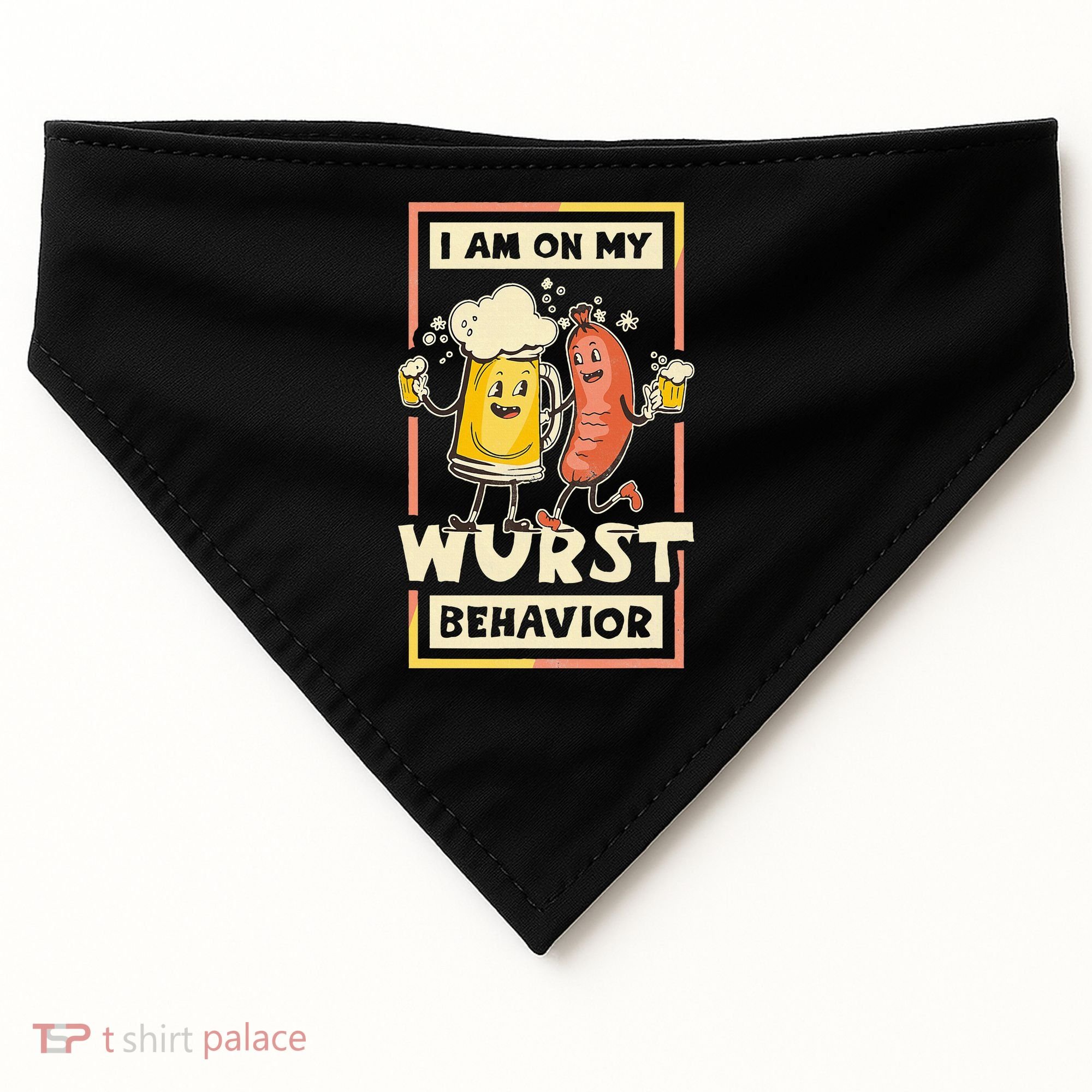 I Am On My Wurst Behavior Oktoberfest USA-Made Doggie Bandana