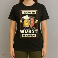I Am On My Wurst Behavior Oktoberfest T-Shirt thumb 4
