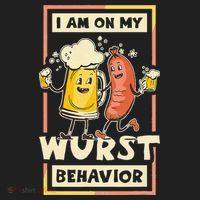 I Am On My Wurst Behavior Oktoberfest Beanie thumb 2