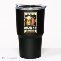 I Am On My Wurst Behavior Oktoberfest Tumbler thumb 0