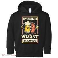 I Am On My Wurst Behavior Oktoberfest Toddler Hoodie thumb 0