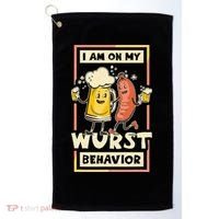 I Am On My Wurst Behavior Oktoberfest Golf Towel thumb 0