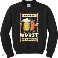 I Am On My Wurst Behavior Oktoberfest Kids Sweatshirt thumb 0