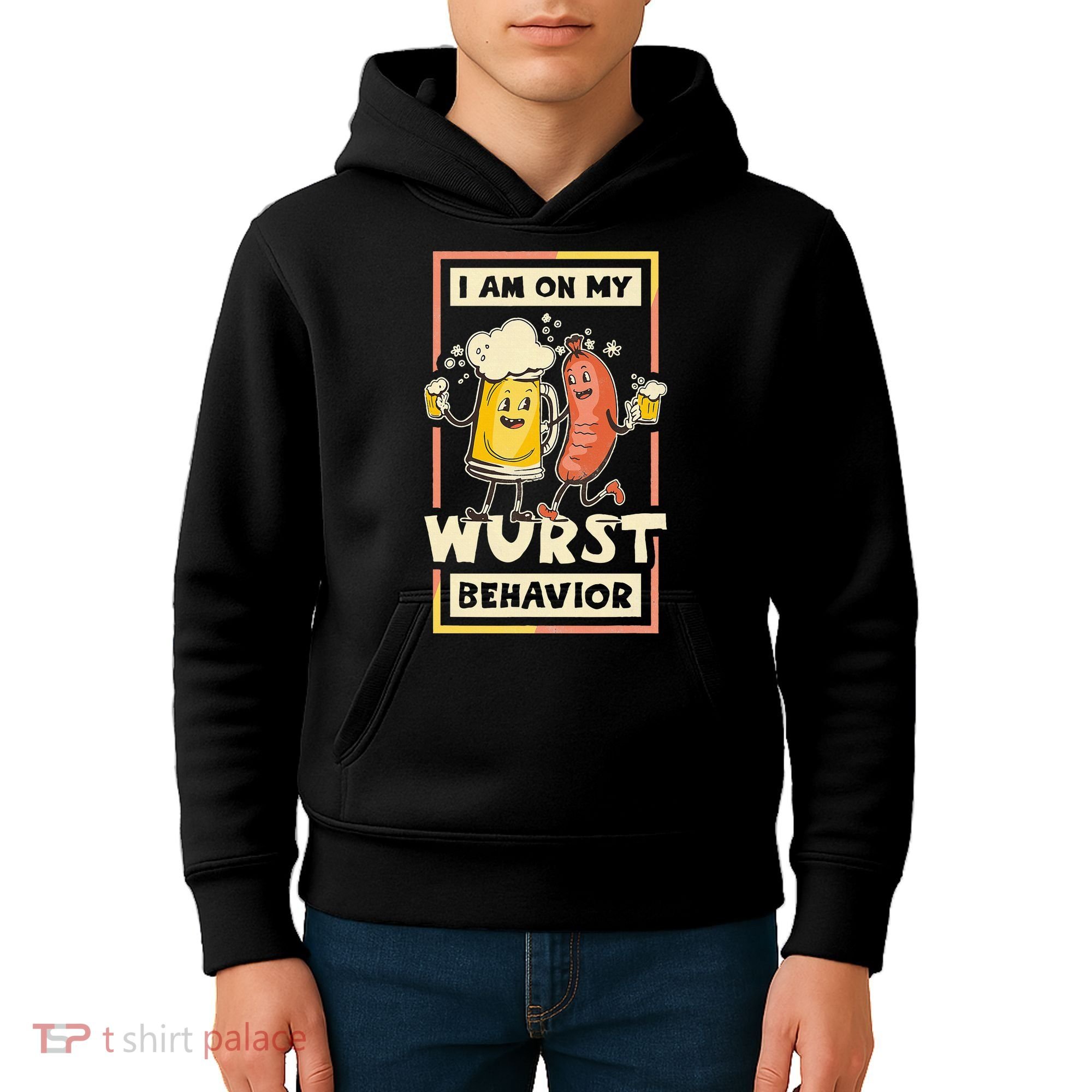 I Am On My Wurst Behavior Oktoberfest Kids Hoodie