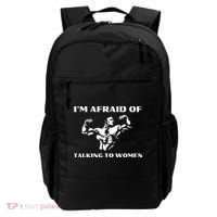 Im Afraid Of Talking To Women Satirical Workout Backpack thumb 0