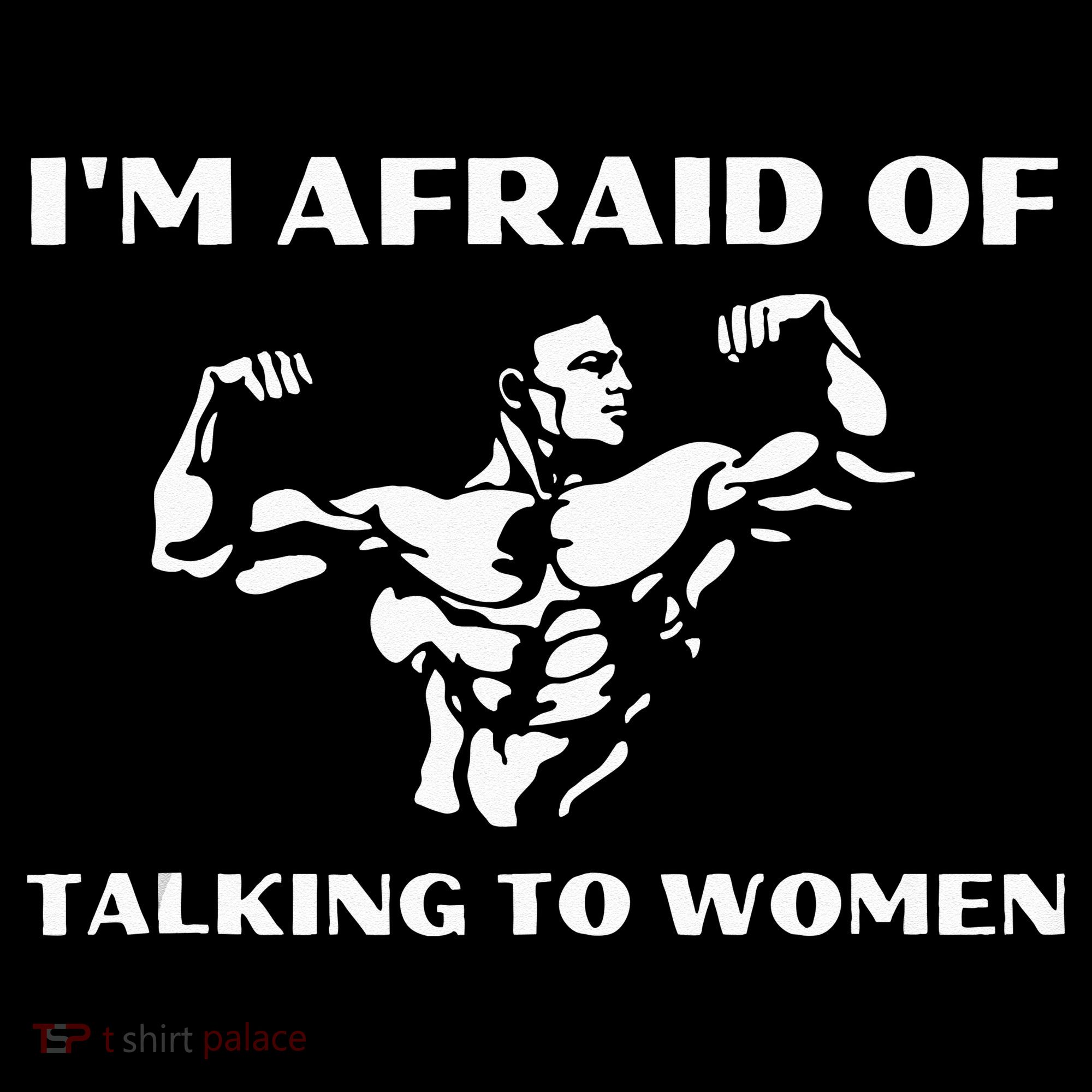 Im Afraid Of Talking To Women Satirical Workout Women's Hoodie