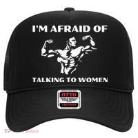Im Afraid Of Talking To Women Satirical Workout Hat thumb 0