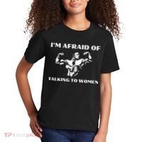 Im Afraid Of Talking To Women Satirical Workout Kids T-Shirt thumb 2