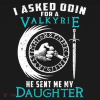 I Asked Odin For A Valkyrie He Sent Me My Daughter Viking Women's Hoodie thumb 2