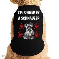 I Am Owned By A Schnauzer Doggie Tank thumb 0