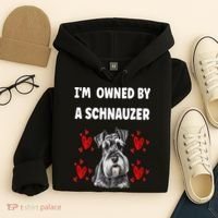 I Am Owned By A Schnauzer Hoodie thumb 4