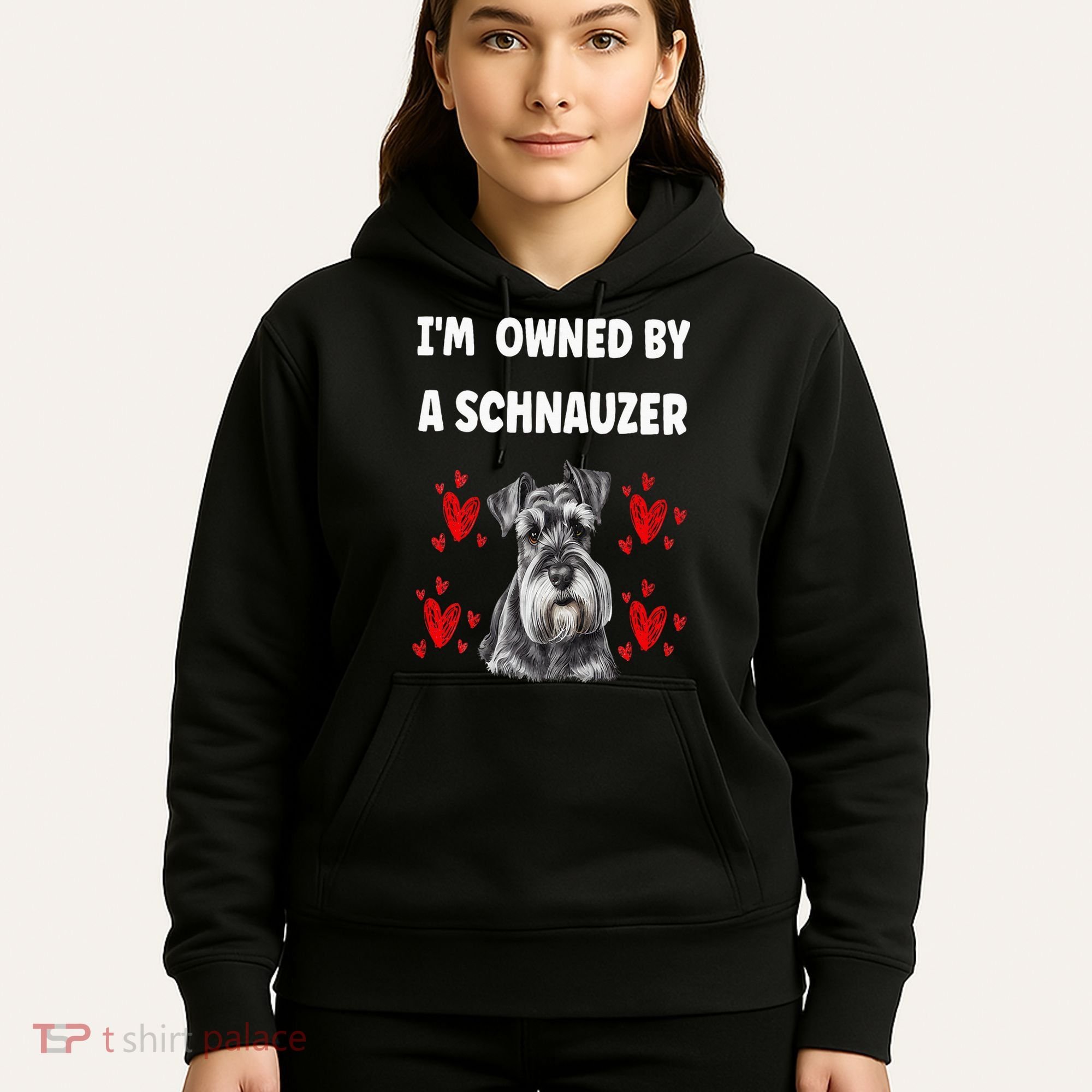 I Am Owned By A Schnauzer Hoodie