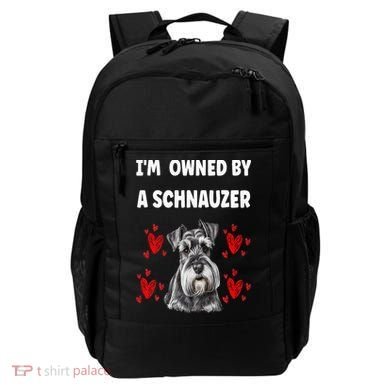I Am Owned By A Schnauzer Backpack