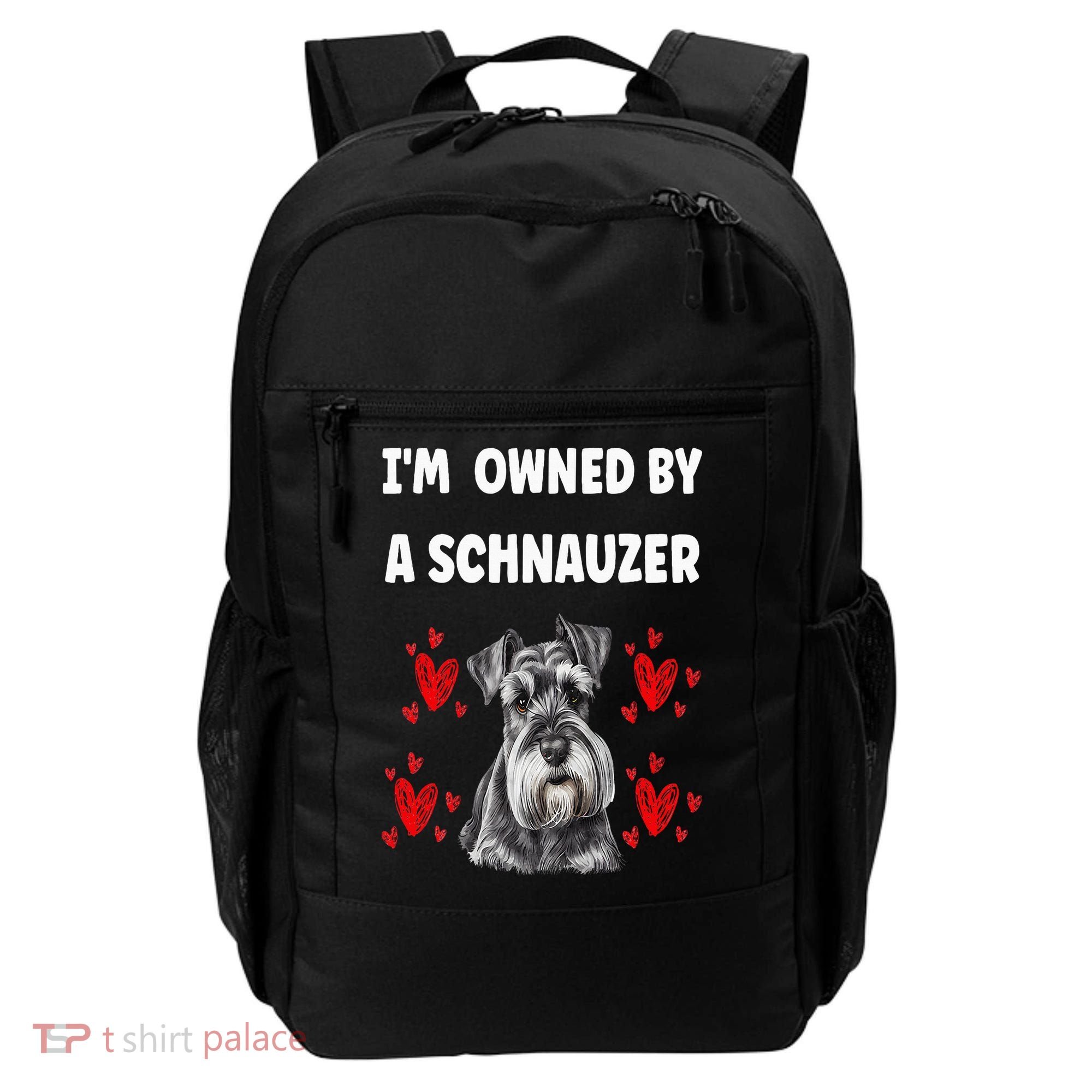 I Am Owned By A Schnauzer Backpack