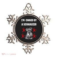 I Am Owned By A Schnauzer Ornament thumb 0