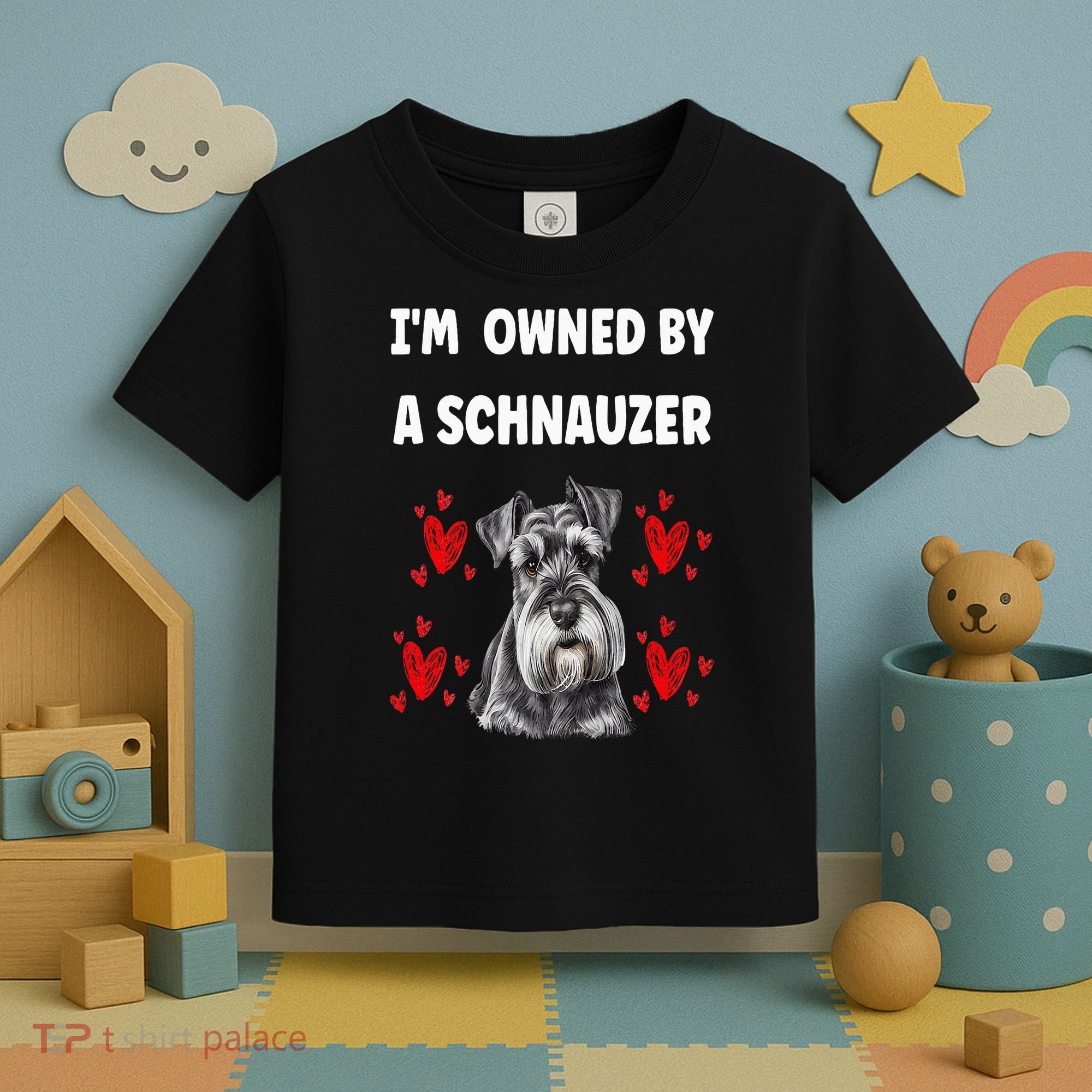 I Am Owned By A Schnauzer Toddler T-Shirt