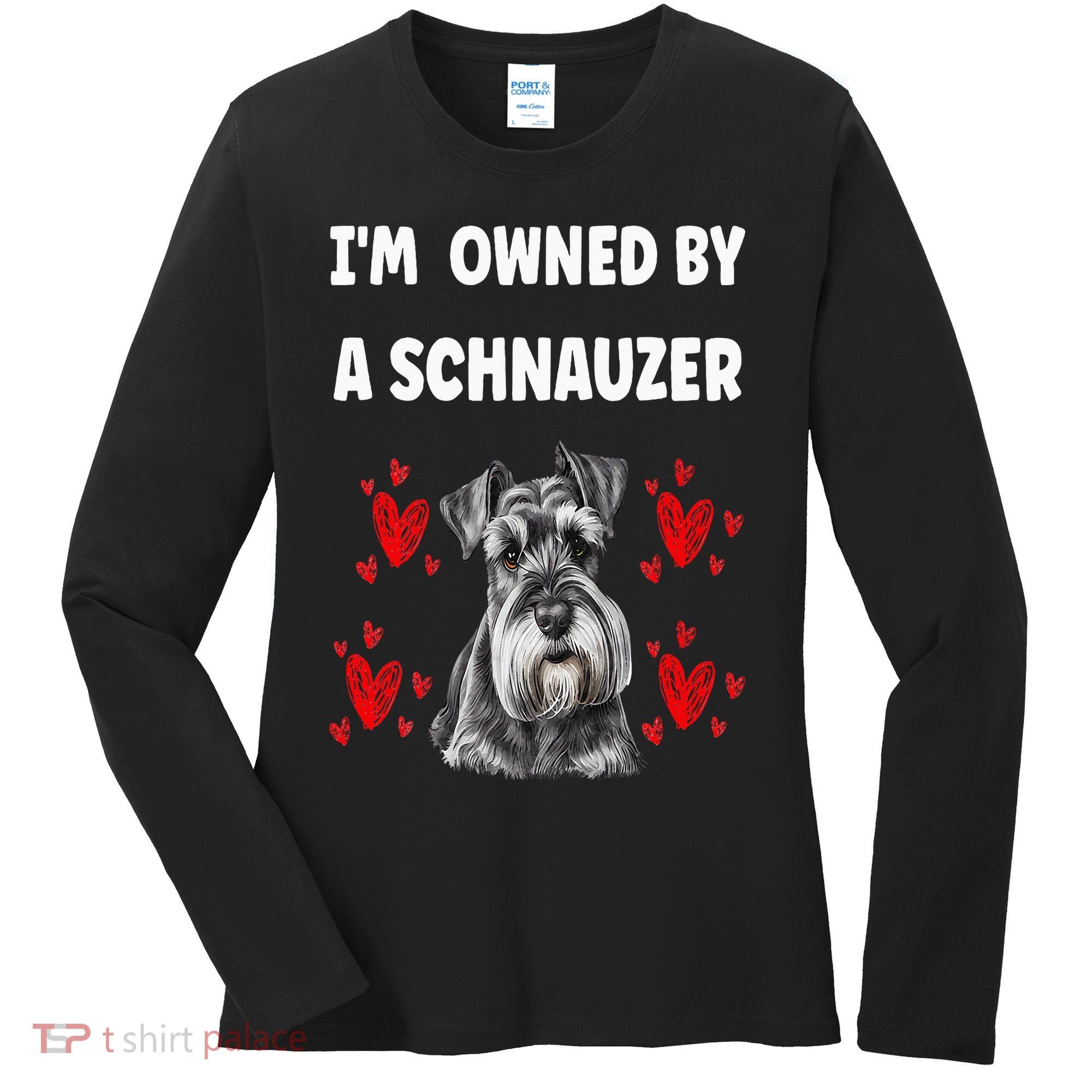 I Am Owned By A Schnauzer Women's Long Sleeve Shirt
