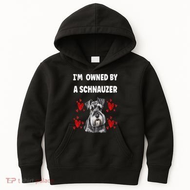 I Am Owned By A Schnauzer Kids Hoodie