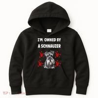 I Am Owned By A Schnauzer Kids Hoodie thumb 0