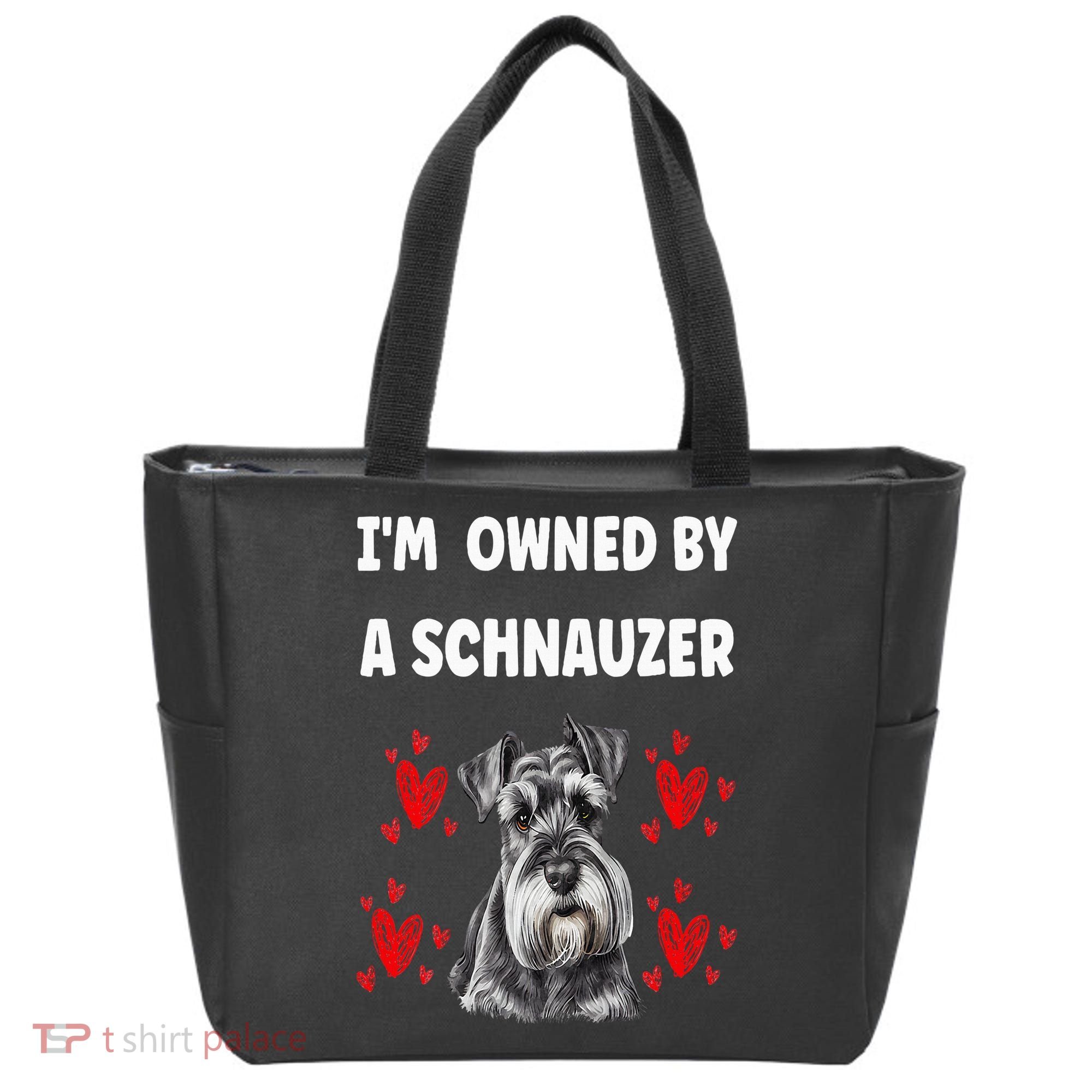 I Am Owned By A Schnauzer Tote Bag