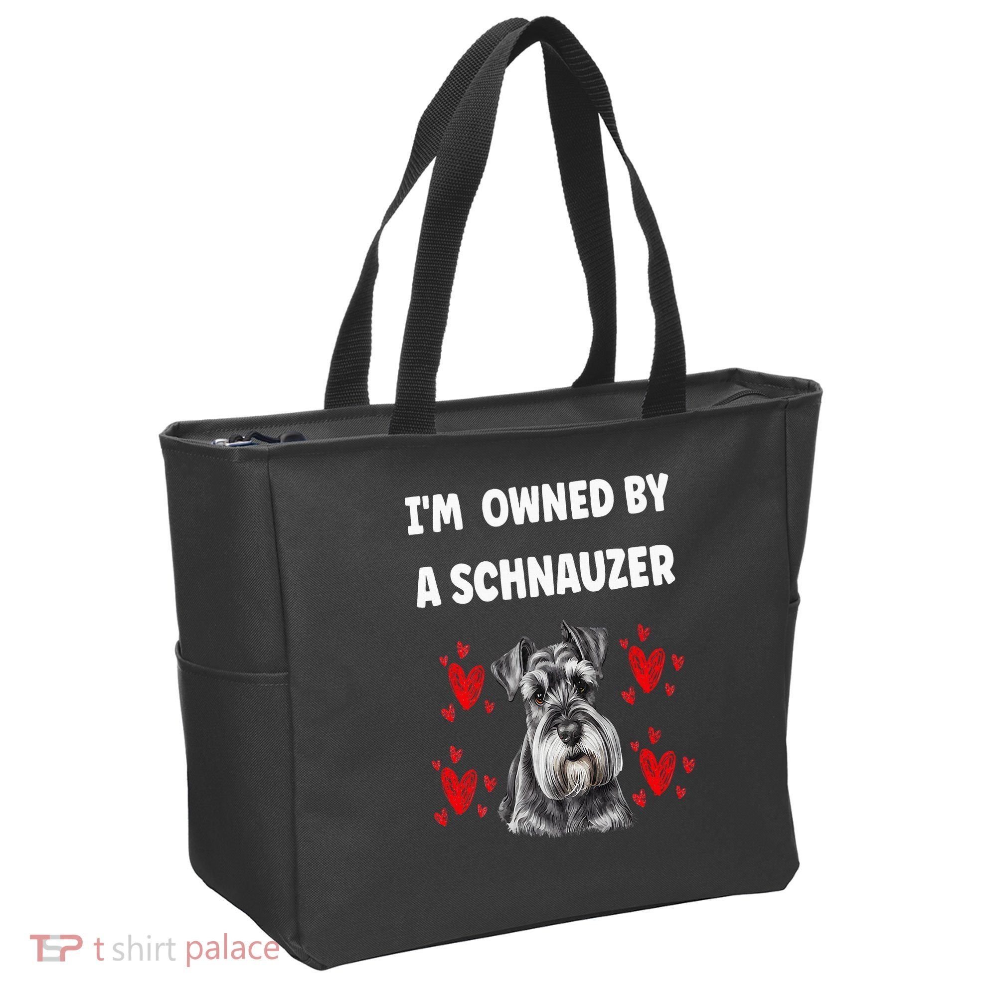 I Am Owned By A Schnauzer Tote Bag