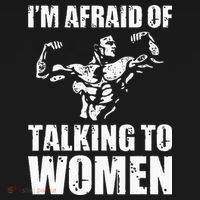 Im Afraid Of Talking To Women Satirical Workout Women's Hoodie thumb 2