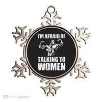 Im Afraid Of Talking To Women Satirical Workout Ornament thumb 0