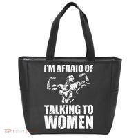 Im Afraid Of Talking To Women Satirical Workout Tote Bag thumb 0