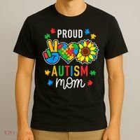 I'm A Proud Autism Mom Autism Awareness For Mom  T-Shirt thumb 3