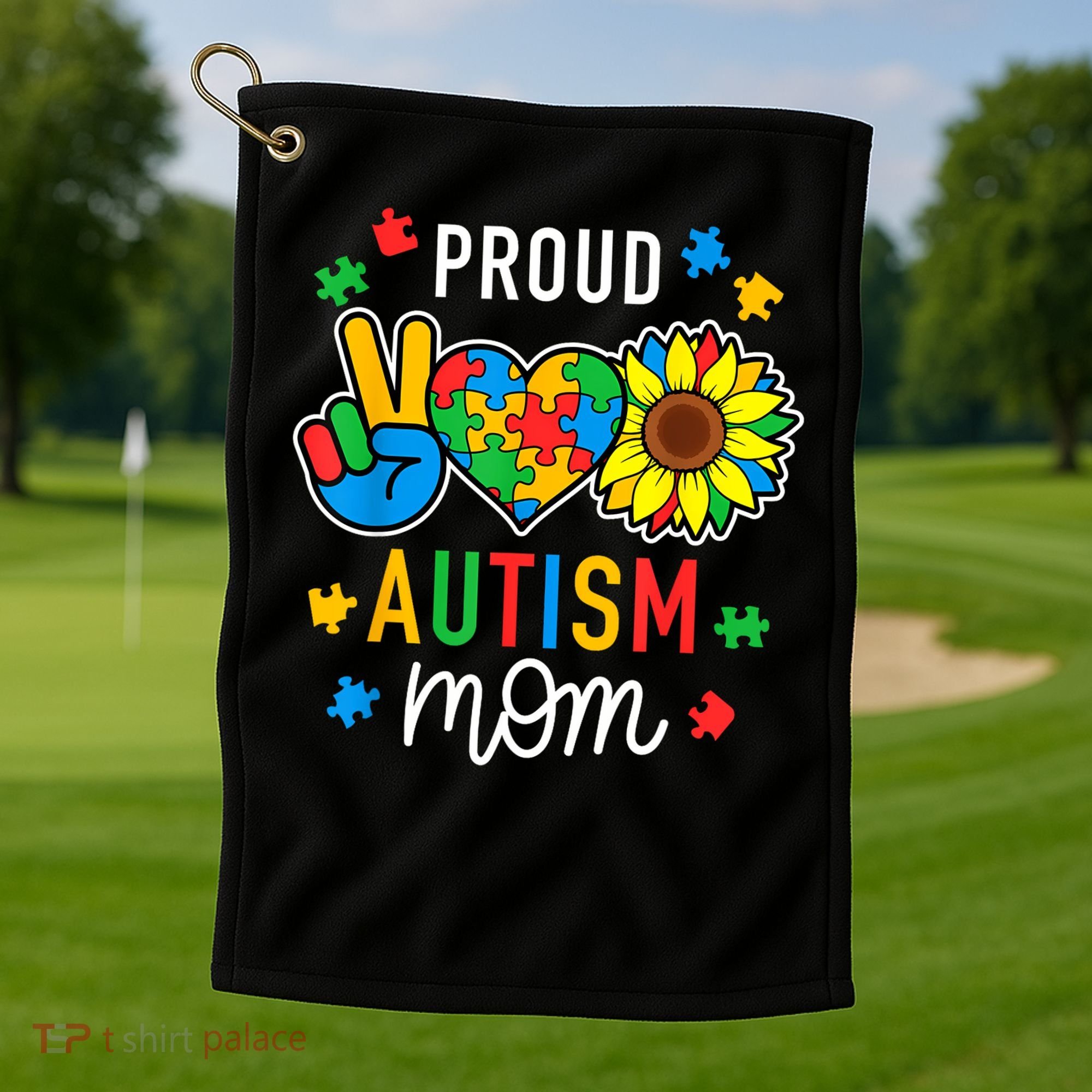 I'm A Proud Autism Mom Autism Awareness For Mom  Golf Towel