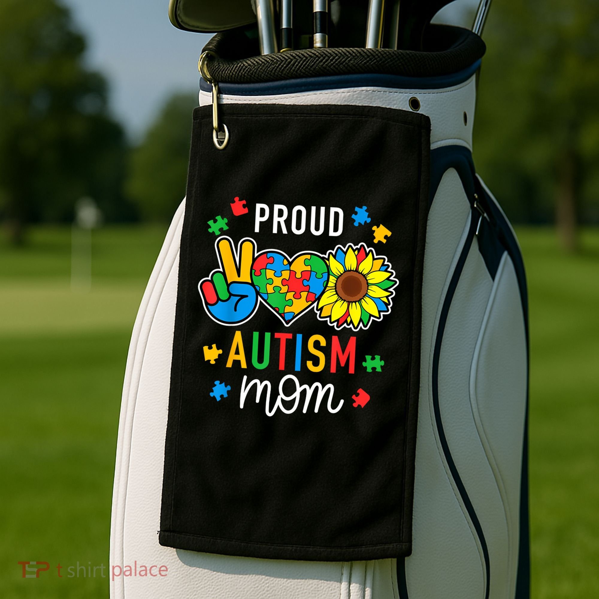 I'm A Proud Autism Mom Autism Awareness For Mom  Golf Towel