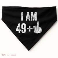 I Am Personalize Birthday Age Plus 1 Middle Finger Funny Edit With AI Custom Year USA-Made Doggie Bandana thumb 0