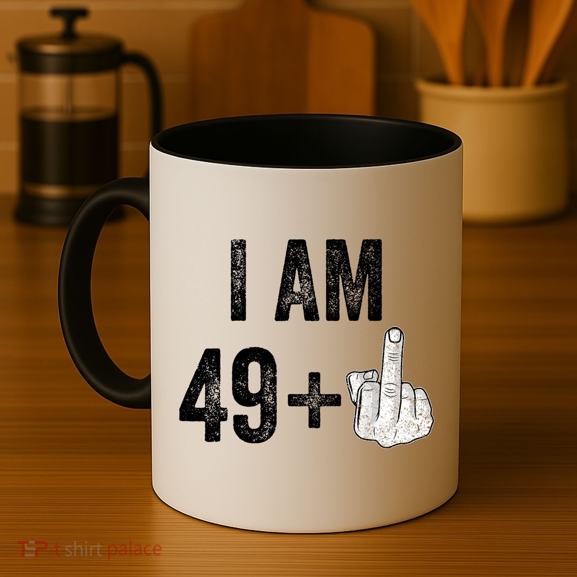 I Am Personalize Birthday Age Plus 1 Middle Finger Funny Edit With AI Custom Year Coffee Mug