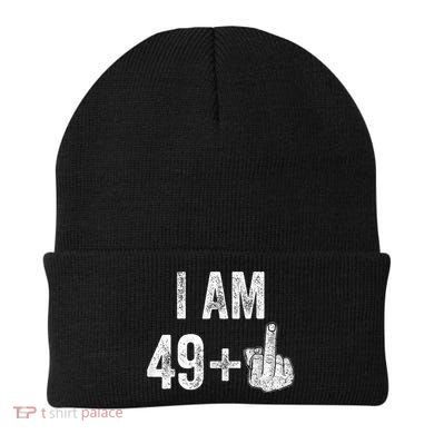 I Am Personalize Birthday Age Plus 1 Middle Finger Funny Edit With AI Custom Year Beanie