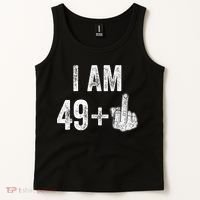 I Am Personalize Birthday Age Plus 1 Middle Finger Funny Edit With AI Custom Year Tank Top thumb 2