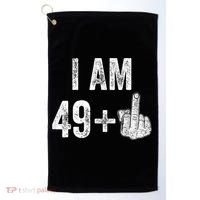 I Am Personalize Birthday Age Plus 1 Middle Finger Funny Edit With AI Custom Year Golf Towel thumb 0