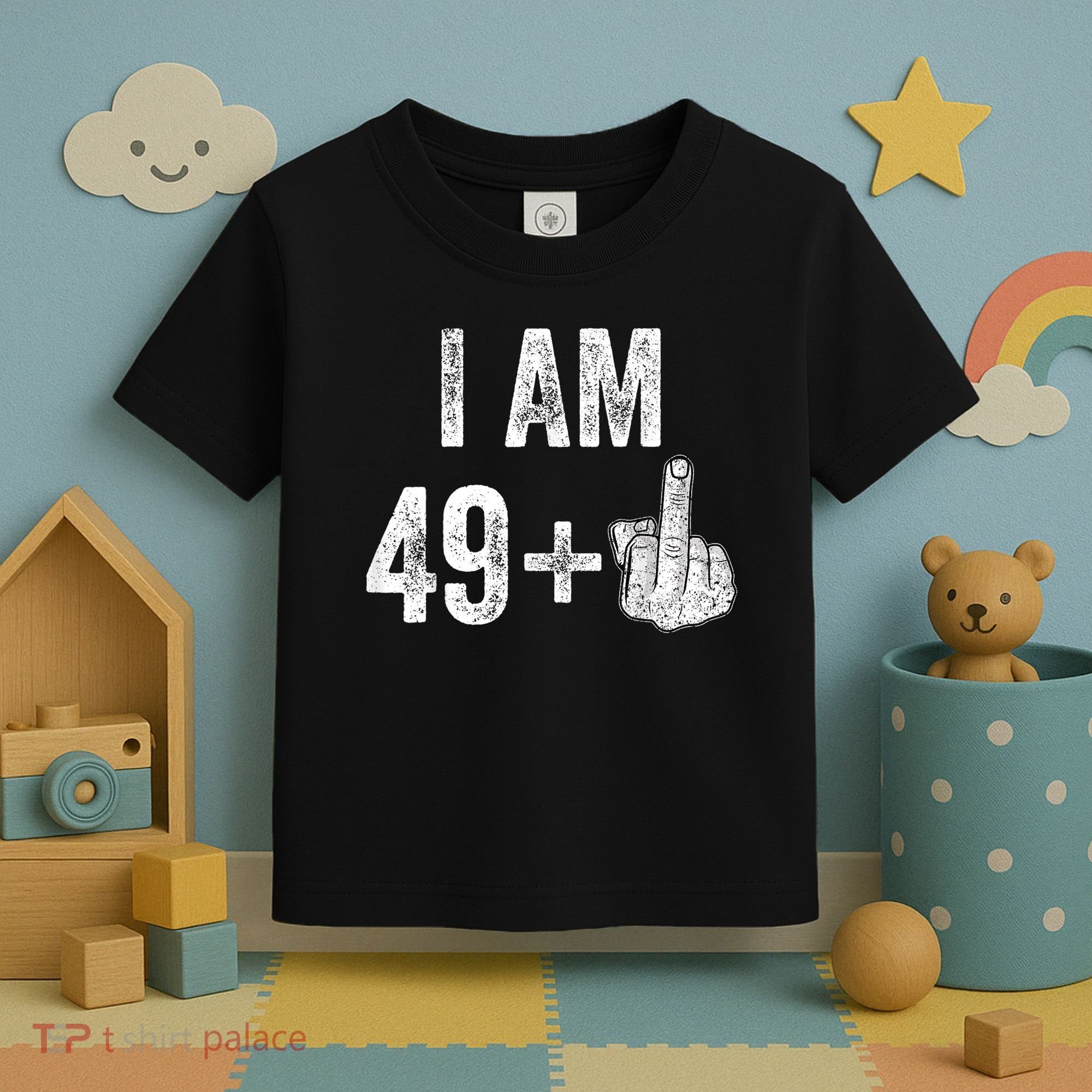 I Am Personalize Birthday Age Plus 1 Middle Finger Funny Edit With AI Custom Year Toddler T-Shirt