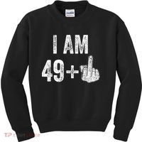 I Am Personalize Birthday Age Plus 1 Middle Finger Funny Edit With AI Custom Year Kids Sweatshirt thumb 0