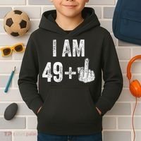 I Am Personalize Birthday Age Plus 1 Middle Finger Funny Edit With AI Custom Year Kids Hoodie thumb 2