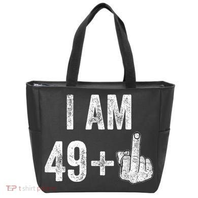 I Am Personalize Birthday Age Plus 1 Middle Finger Funny Edit With AI Custom Year Tote Bag