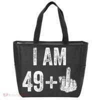 I Am Personalize Birthday Age Plus 1 Middle Finger Funny Edit With AI Custom Year Tote Bag thumb 0