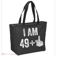 I Am Personalize Birthday Age Plus 1 Middle Finger Funny Edit With AI Custom Year Tote Bag thumb 2