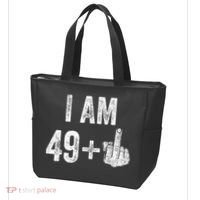 I Am Personalize Birthday Age Plus 1 Middle Finger Funny Edit With AI Custom Year Tote Bag thumb 3