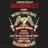 I Am Politically Incorrect I Say Merry Christmas Cool Gift Beanie thumb 2
