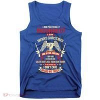 I Am Politically Incorrect I Say Merry Christmas Cool Gift Tank Top thumb 0