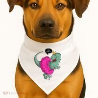 I'm A Princess, Trex In Tutu USA-Made Doggie Bandana thumb 1