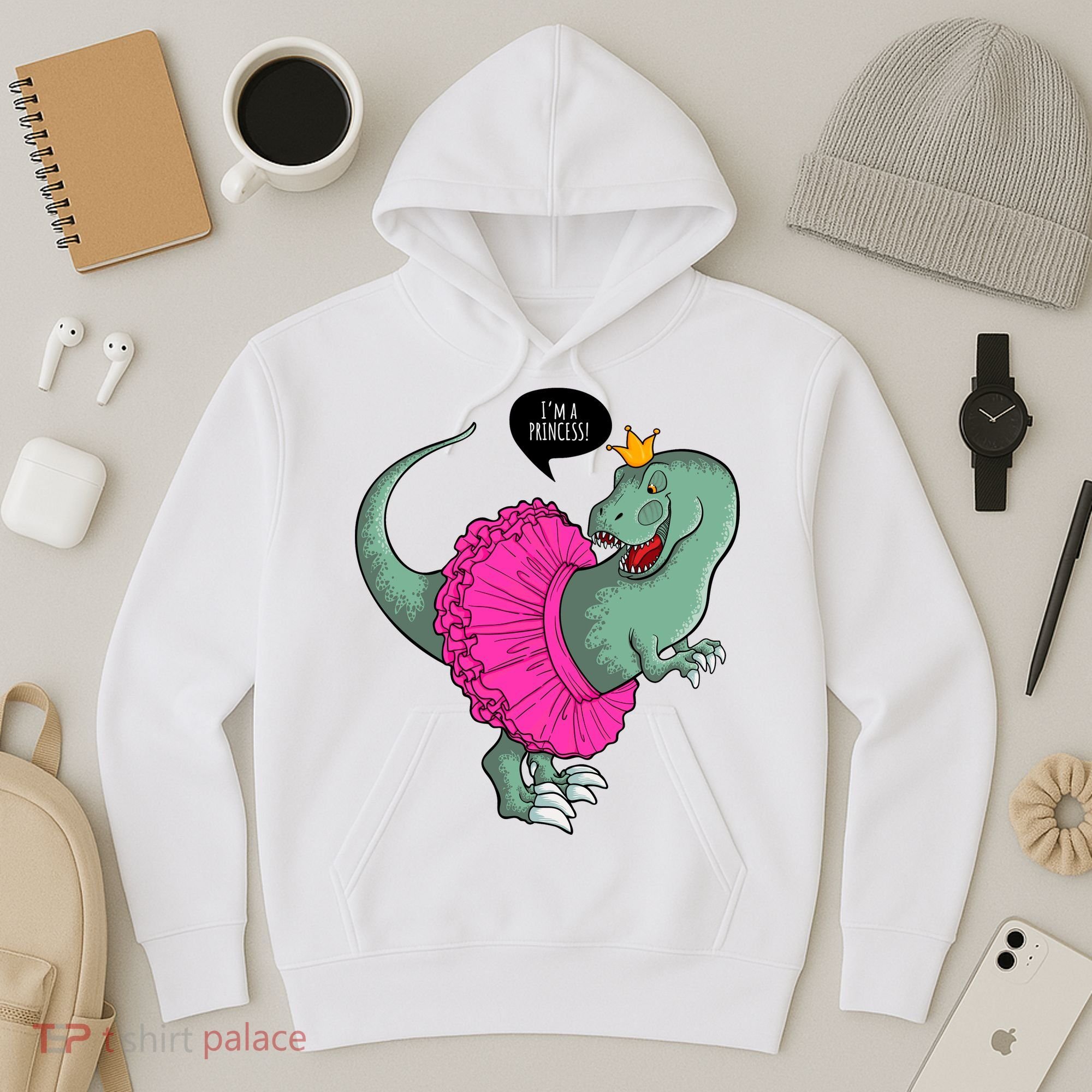 I'm A Princess, Trex In Tutu Hoodie