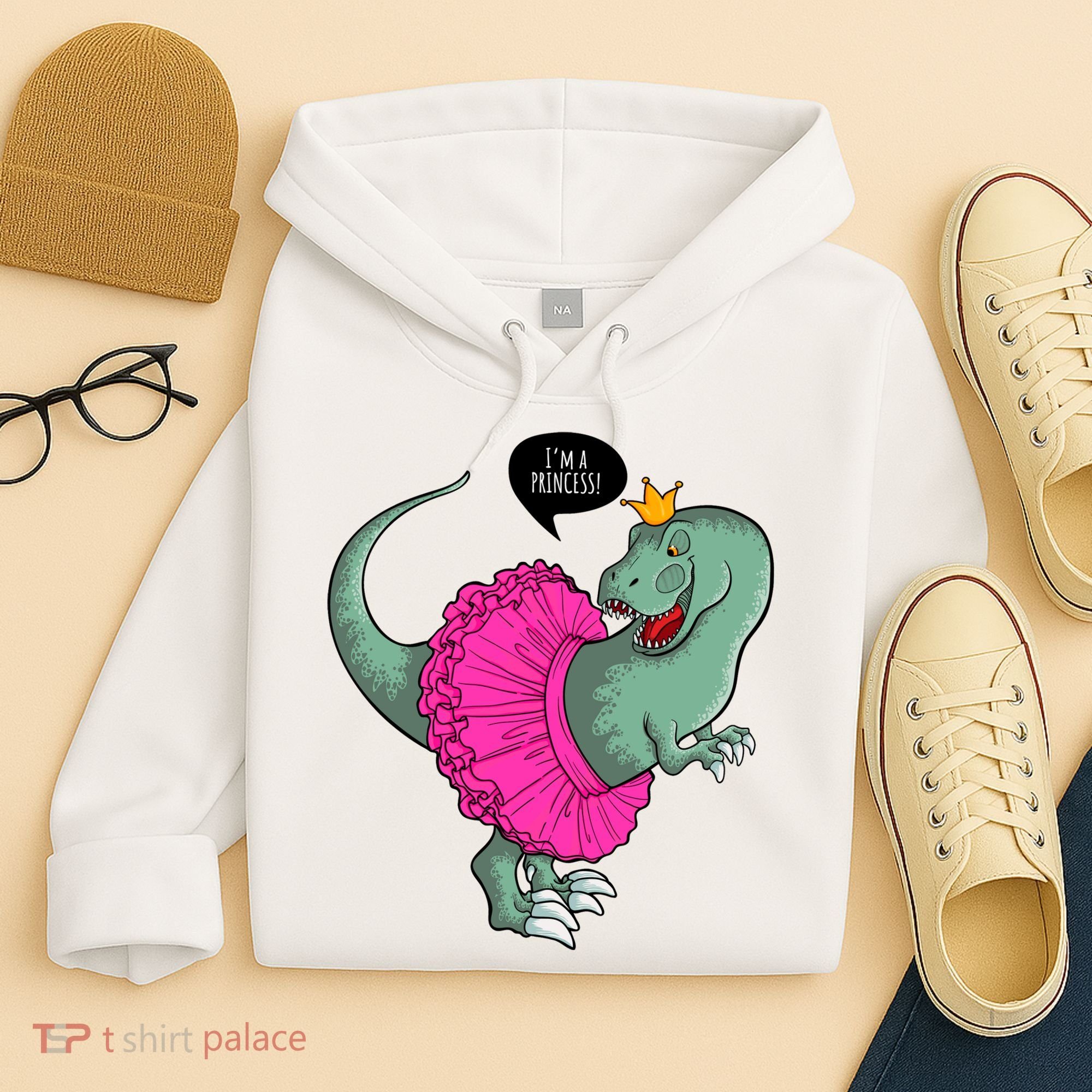 I'm A Princess, Trex In Tutu Hoodie