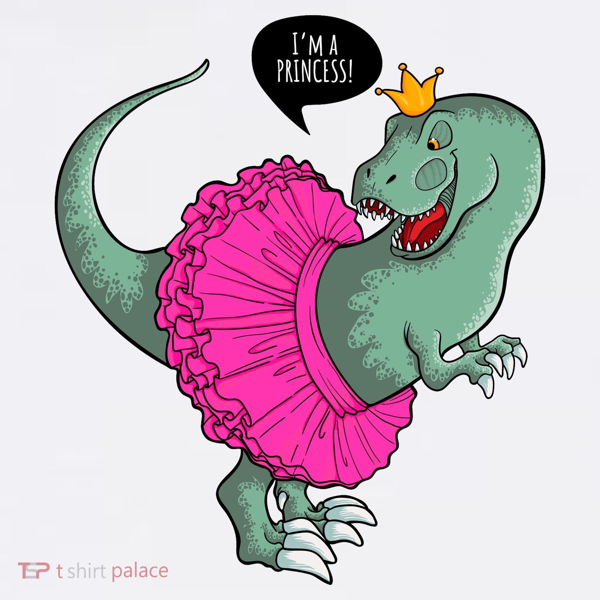 I'm A Princess, Trex In Tutu Long Sleeve Shirt